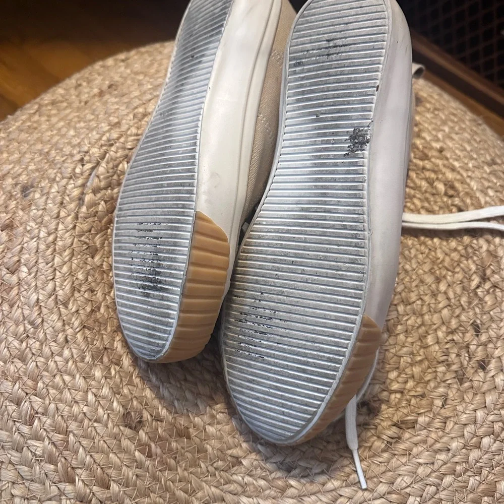 J.Crew Canvas High Top Sneakers | Neutral Tan | Size 6